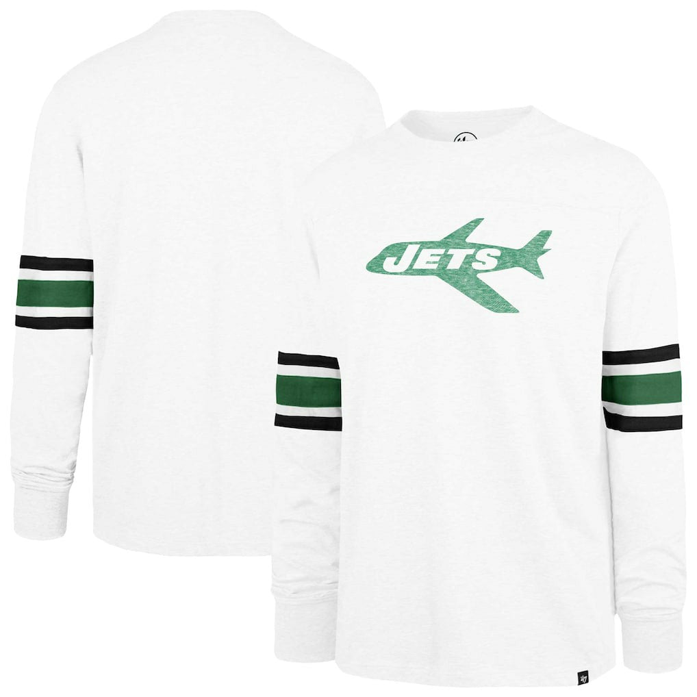 New York Jets '47 Gridiron Throwback Premier Brex Long Sleeve T-Shirt - White - 47 brand