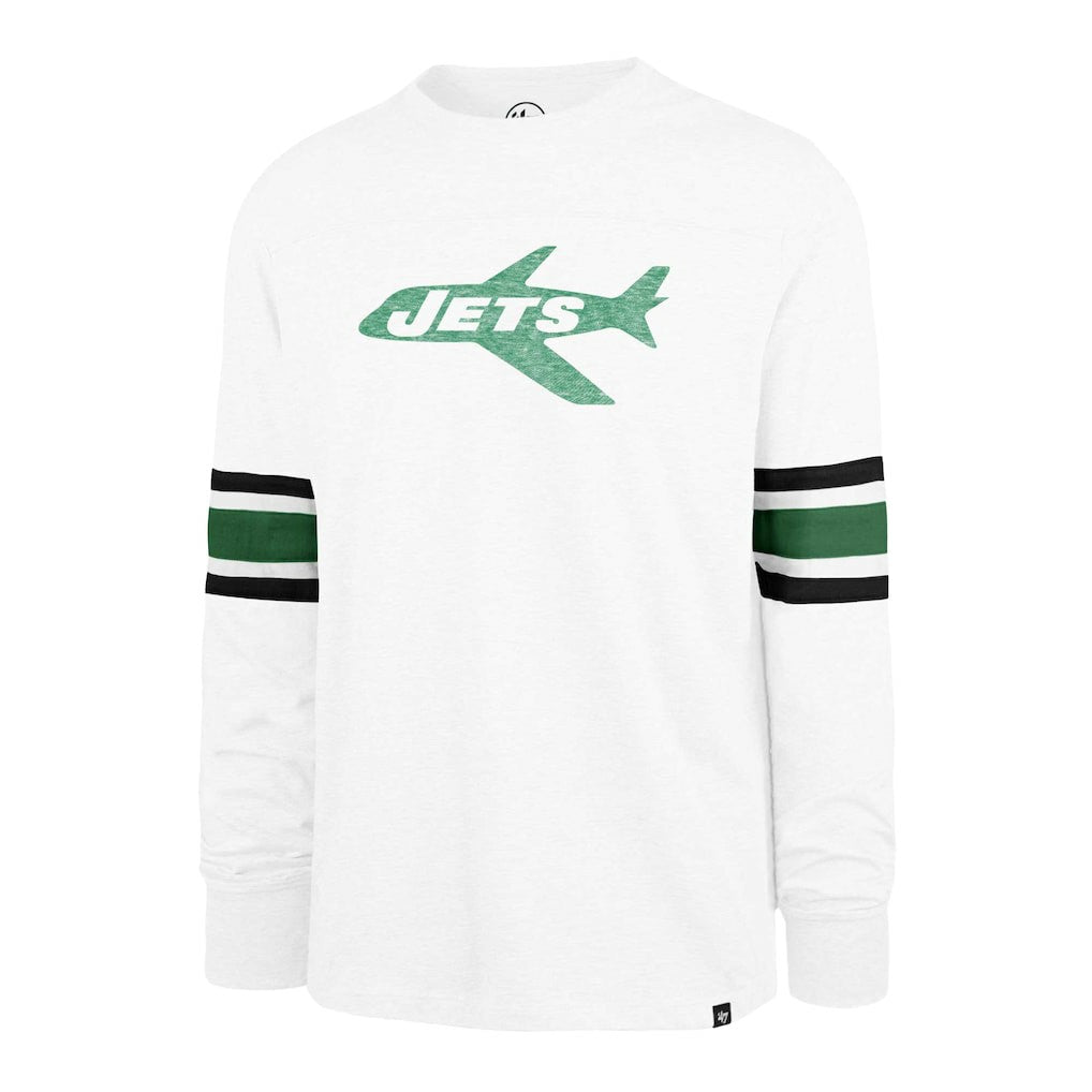 New York Jets '47 Gridiron Throwback Premier Brex Long Sleeve T-Shirt - White - 47 brand