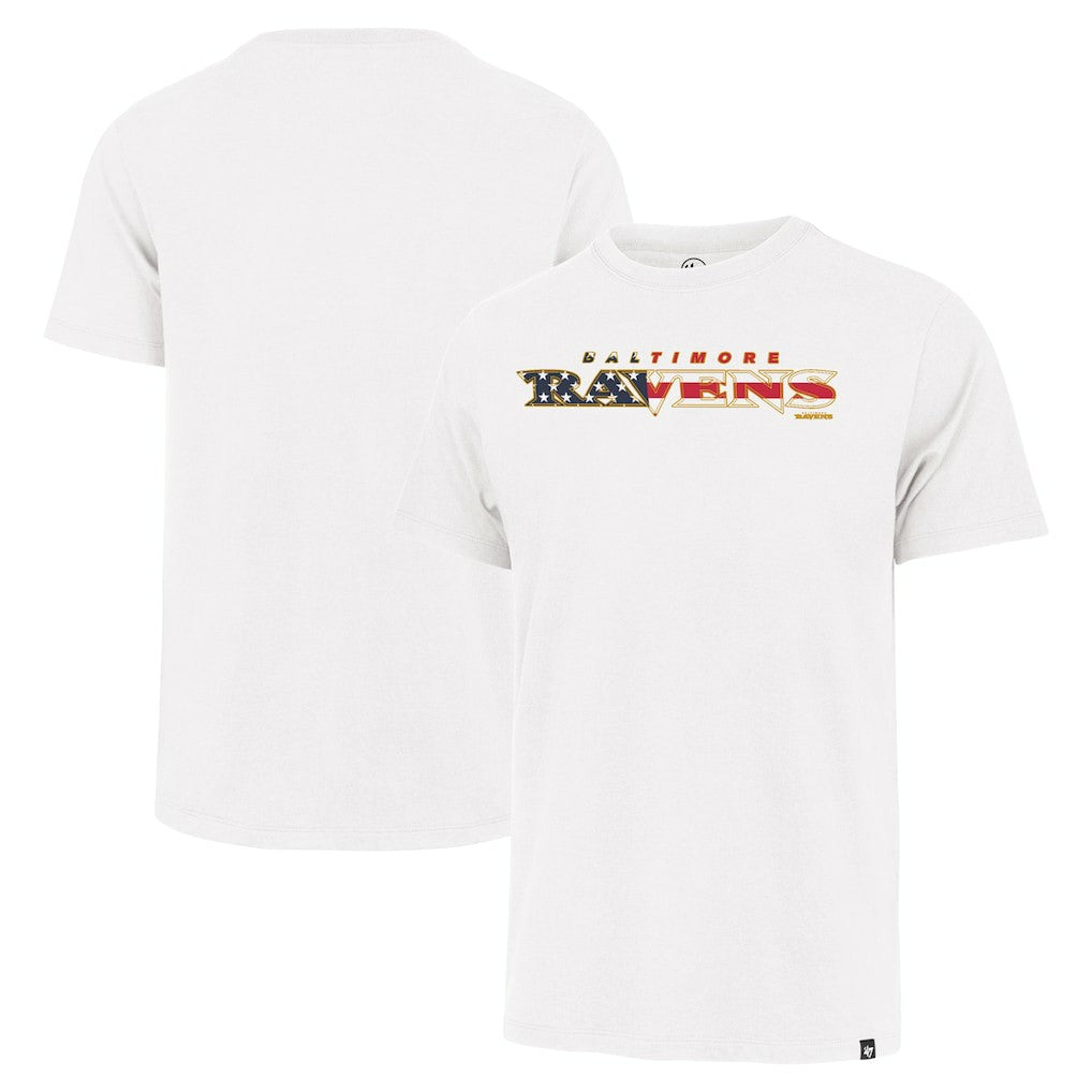 Baltimore Ravens '47 Flag Script Franklin T-Shirt - White - 47 brand