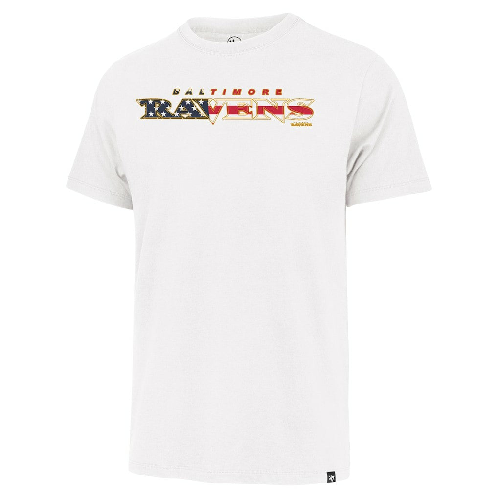 Baltimore Ravens '47 Flag Script Franklin T-Shirt - White - 47 brand