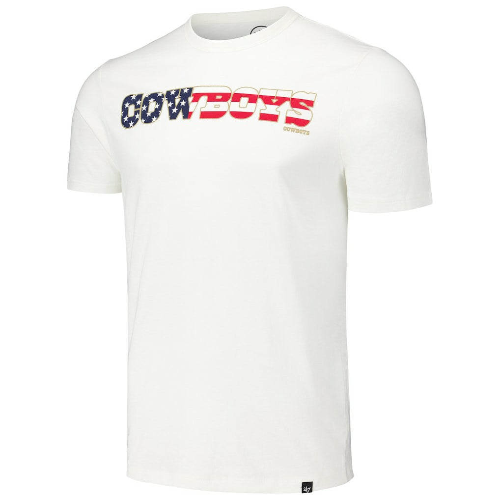 Dallas Cowboys '47 Flag Script Franklin T-Shirt - White - 47 brand