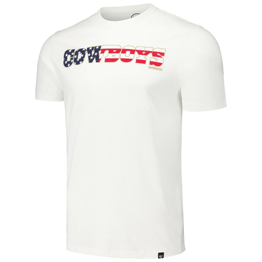 Dallas Cowboys '47 Flag Script Franklin T-Shirt - White - 47 brand