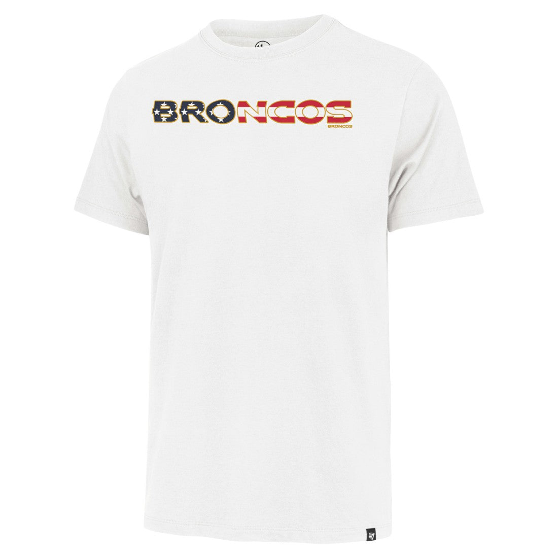 Denver Broncos '47 Flag Script Franklin T-Shirt - White - 47 brand