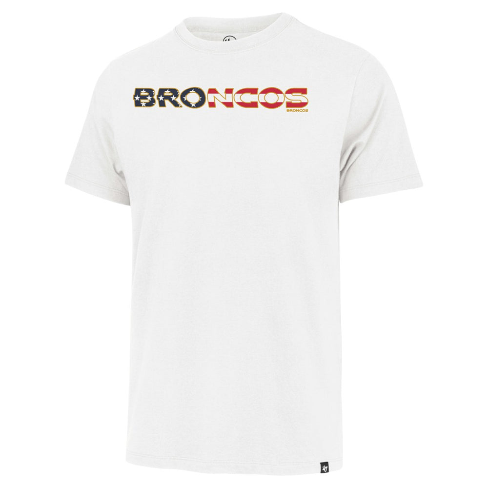 Denver Broncos '47 Flag Script Franklin T-Shirt - White - 47 brand