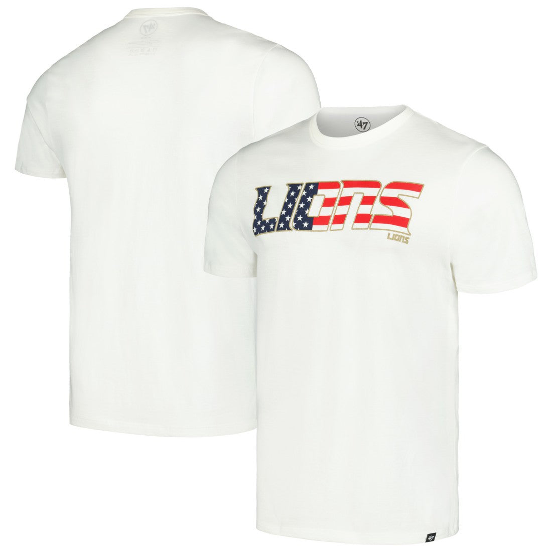 Detroit Lions '47 Flag Script Franklin T-Shirt - White - 47 brand