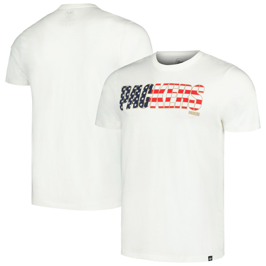 Green Bay Packers '47 Flag Script Franklin T-Shirt - White - 47 brand