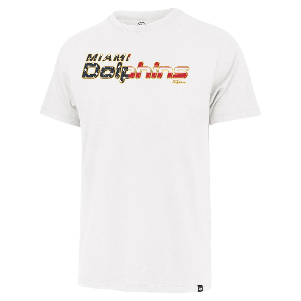 Miami Dolphins '47 Flag Script Franklin T-Shirt - White - 47 brand