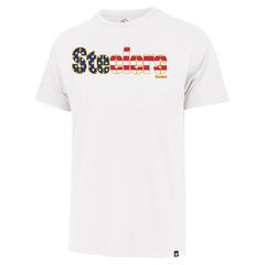 Pittsburgh Steelers '47 Flag Script Franklin T-Shirt - White - 47 brand