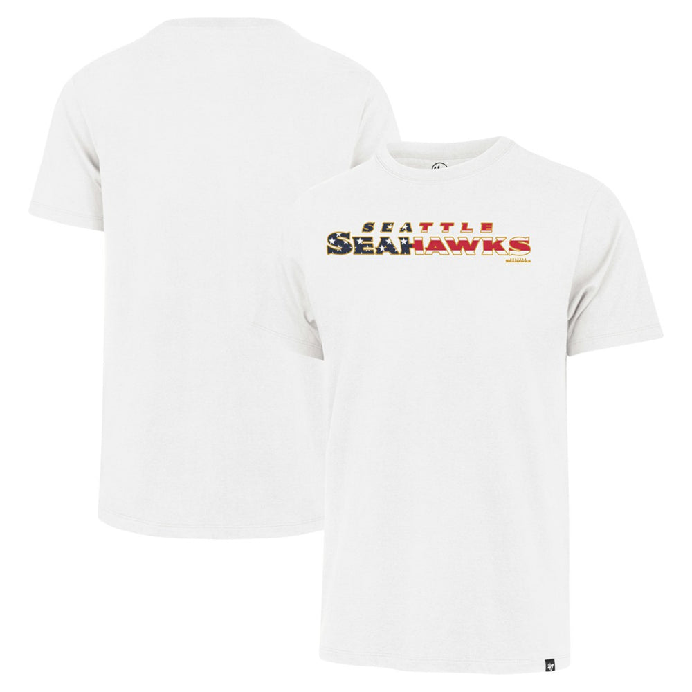 Seattle Seahawks '47 Flag Script Franklin T-Shirt - White - 47 brand