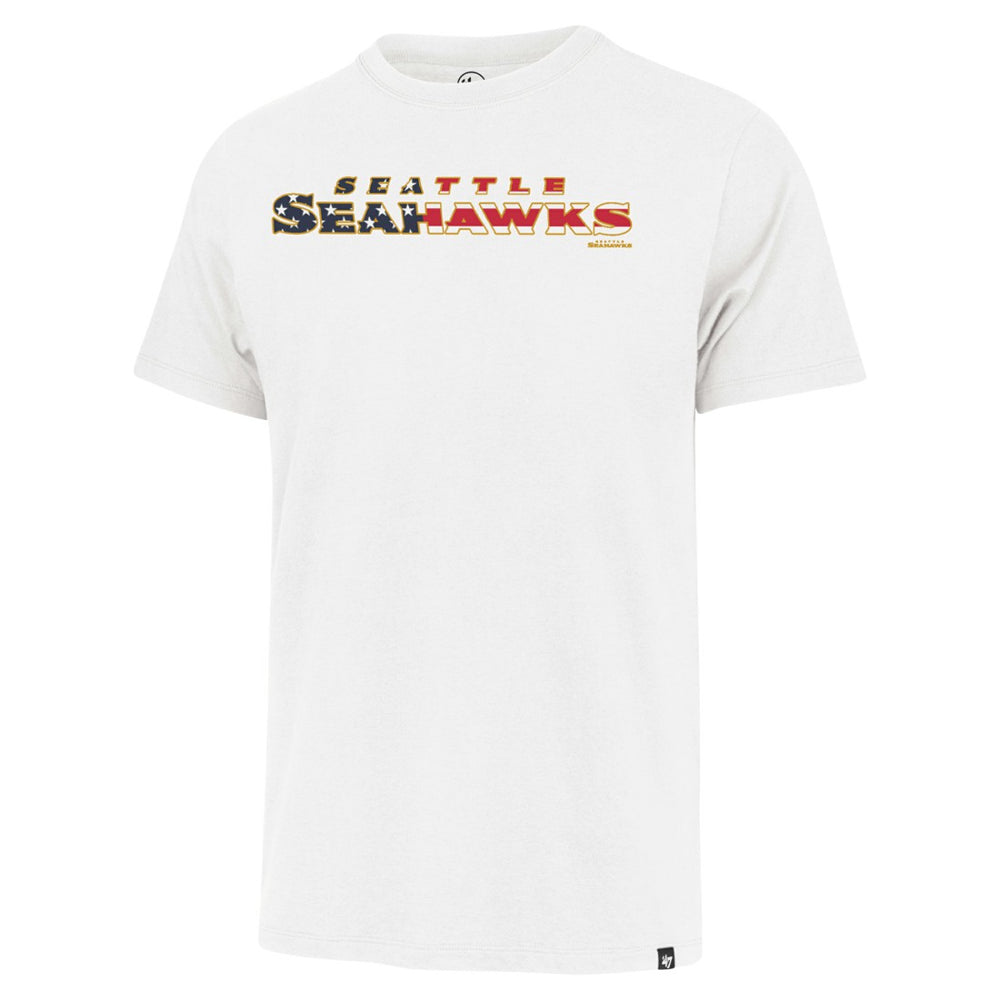Seattle Seahawks '47 Flag Script Franklin T-Shirt - White - 47 brand