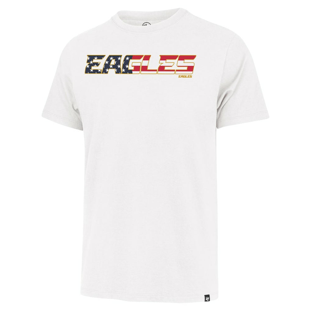 Philadelphia Eagles '47 Flag Script Franklin T-Shirt - White - 47 brand