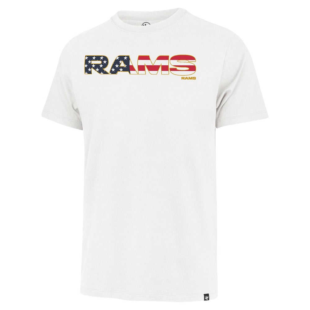 Los Angeles Rams '47 Flag Script Franklin T-Shirt - White - 47 brand