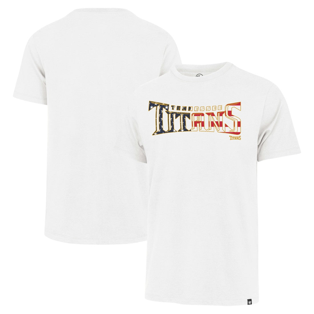 Tennessee Titans '47 Flag Script Franklin T-Shirt - White - 47 brand