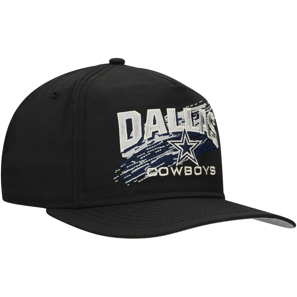Dallas Cowboys New Era Throwback Brush Golfer Snapback Hat - Black - NFL