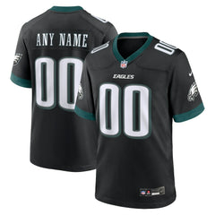 Philadelphia Eagles Alternate Custom Game Jersey - Black - Nike