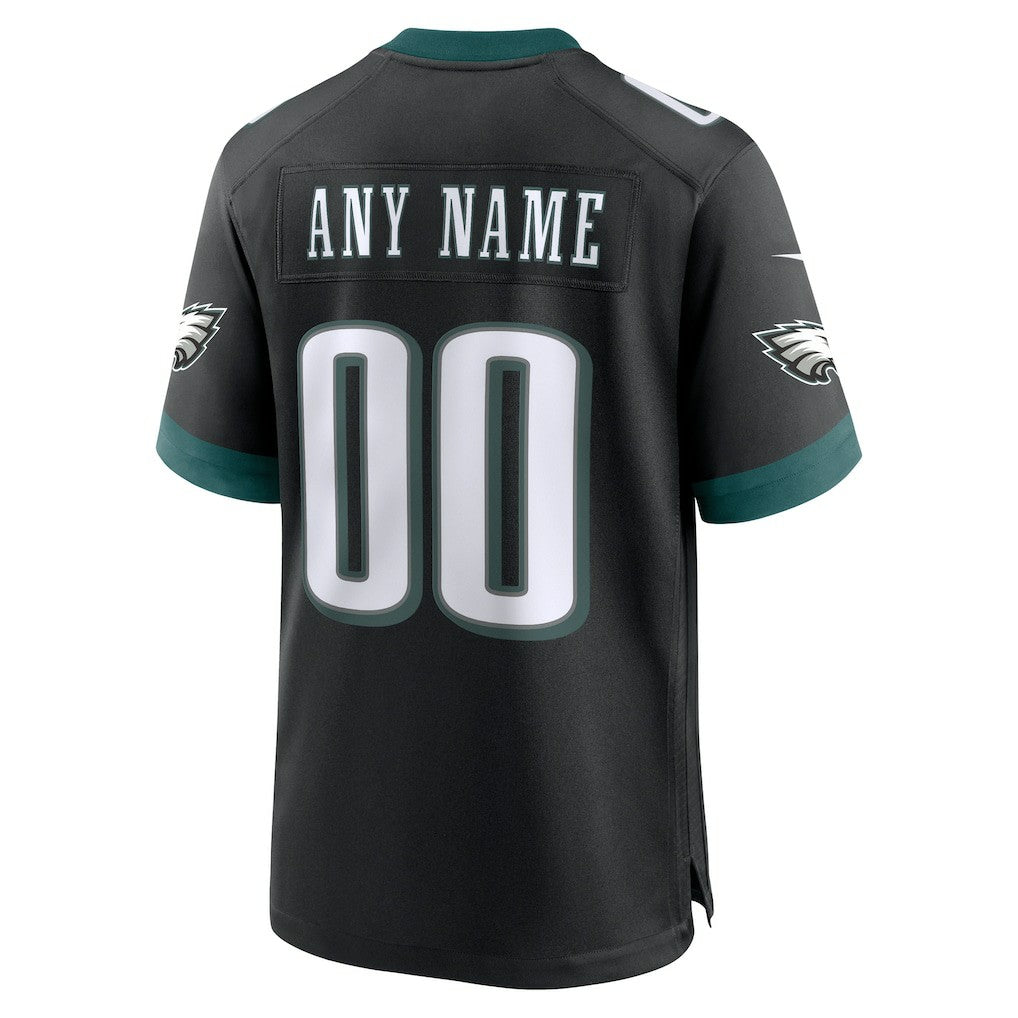 Philadelphia Eagles Alternate Custom Game Jersey - Black - Nike