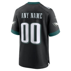 Philadelphia Eagles Alternate Custom Game Jersey - Black - Nike