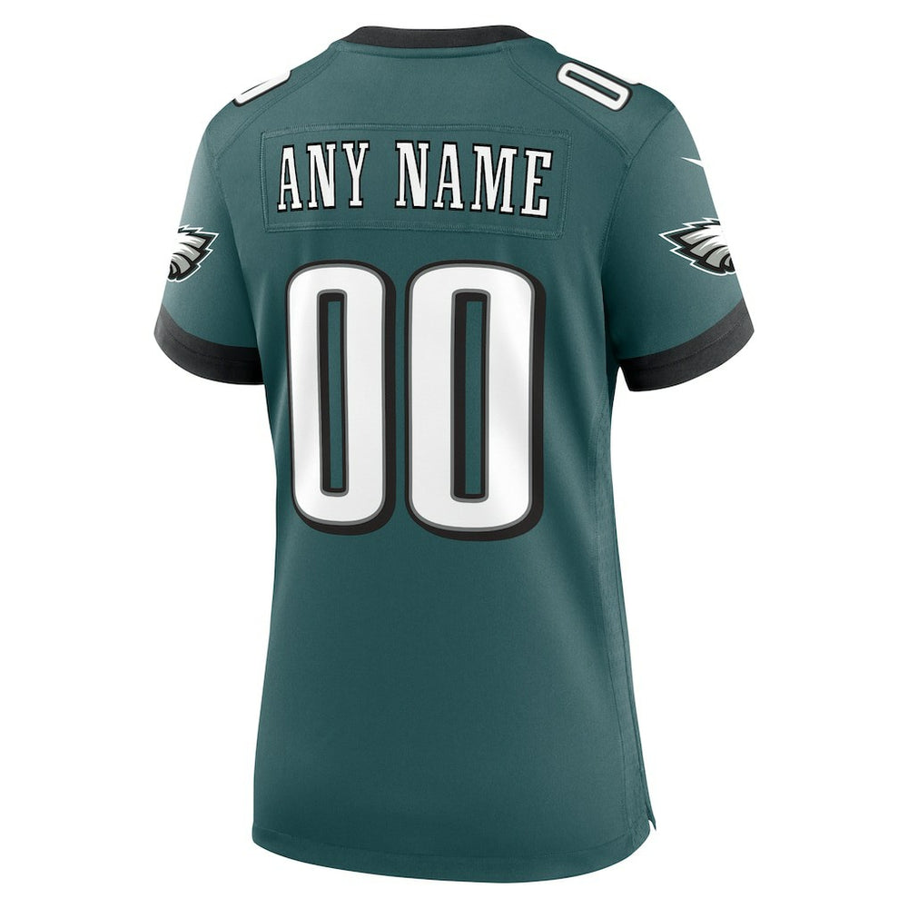 Philadelphia Eagles Women's Custom Game Jersey - Midnight Green - Nike