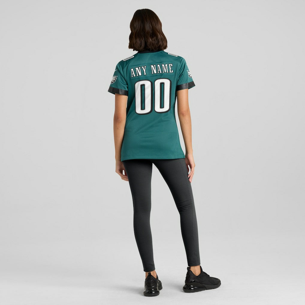 Philadelphia Eagles Women's Custom Game Jersey - Midnight Green - Nike