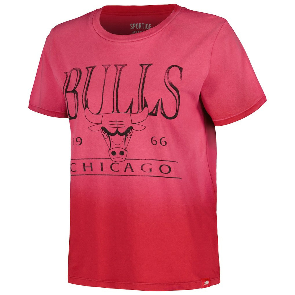 Chicago Bulls Sportiqe Women's Arcadia Sun-Dipped T-Shirt Red
