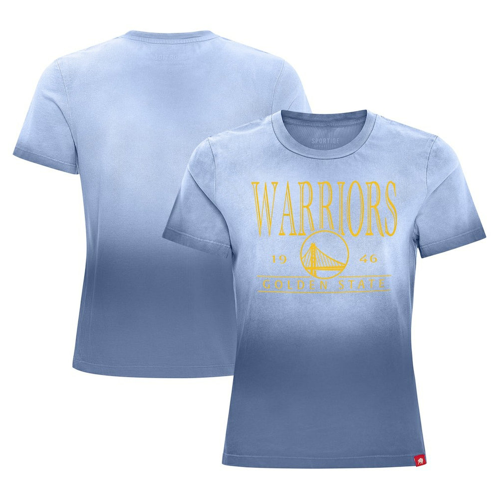 Golden State Warriors Sportiqe Women's Arcadia Sun-Dipped T-Shirt Royal