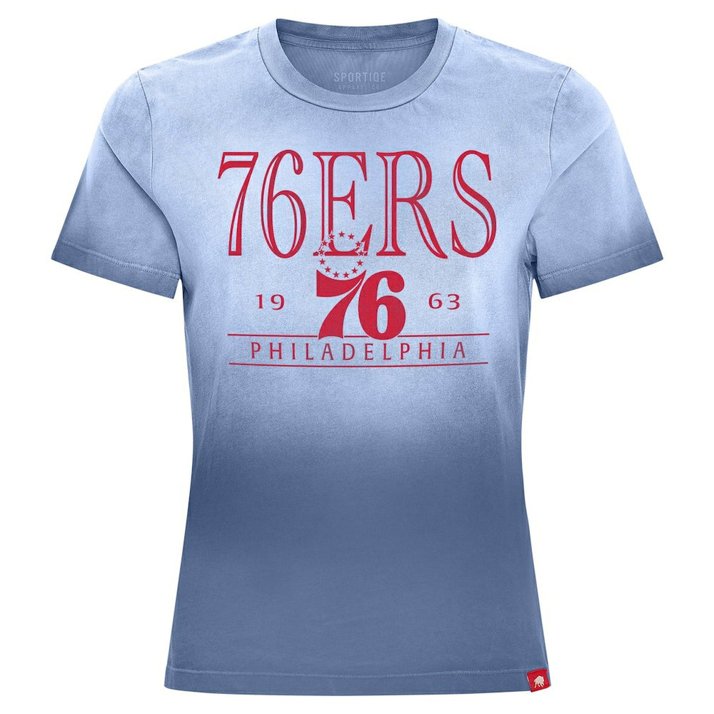 Philadelphia 76ers Sportiqe Women's Arcadia Sun-Dipped T-Shirt Royal