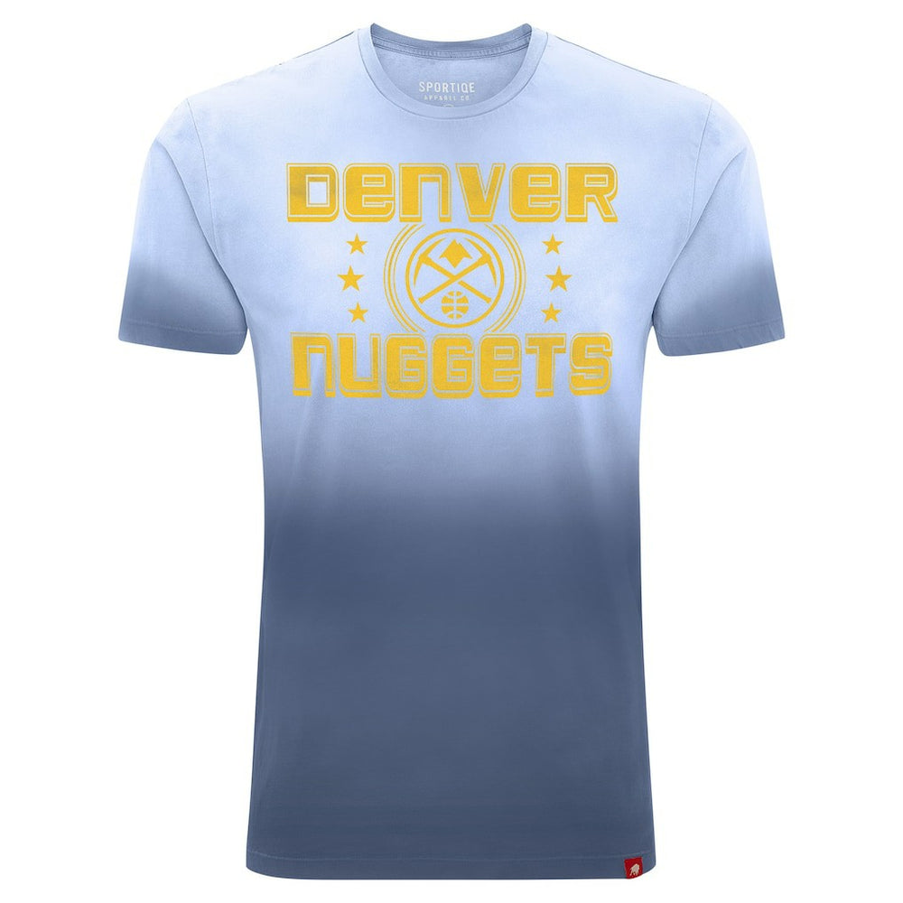 Denver Nuggets Sportiqe Unisex Bingham Sun-Fade T-Shirt Blue