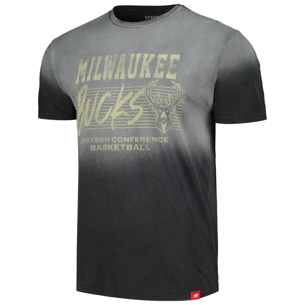 Milwaukee Bucks Sportiqe Unisex Bingham Sun-Fade T-Shirt Black