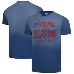 Philadelphia 76ers Sportiqe Unisex Bingham Sun-Fade T-Shirt Royal