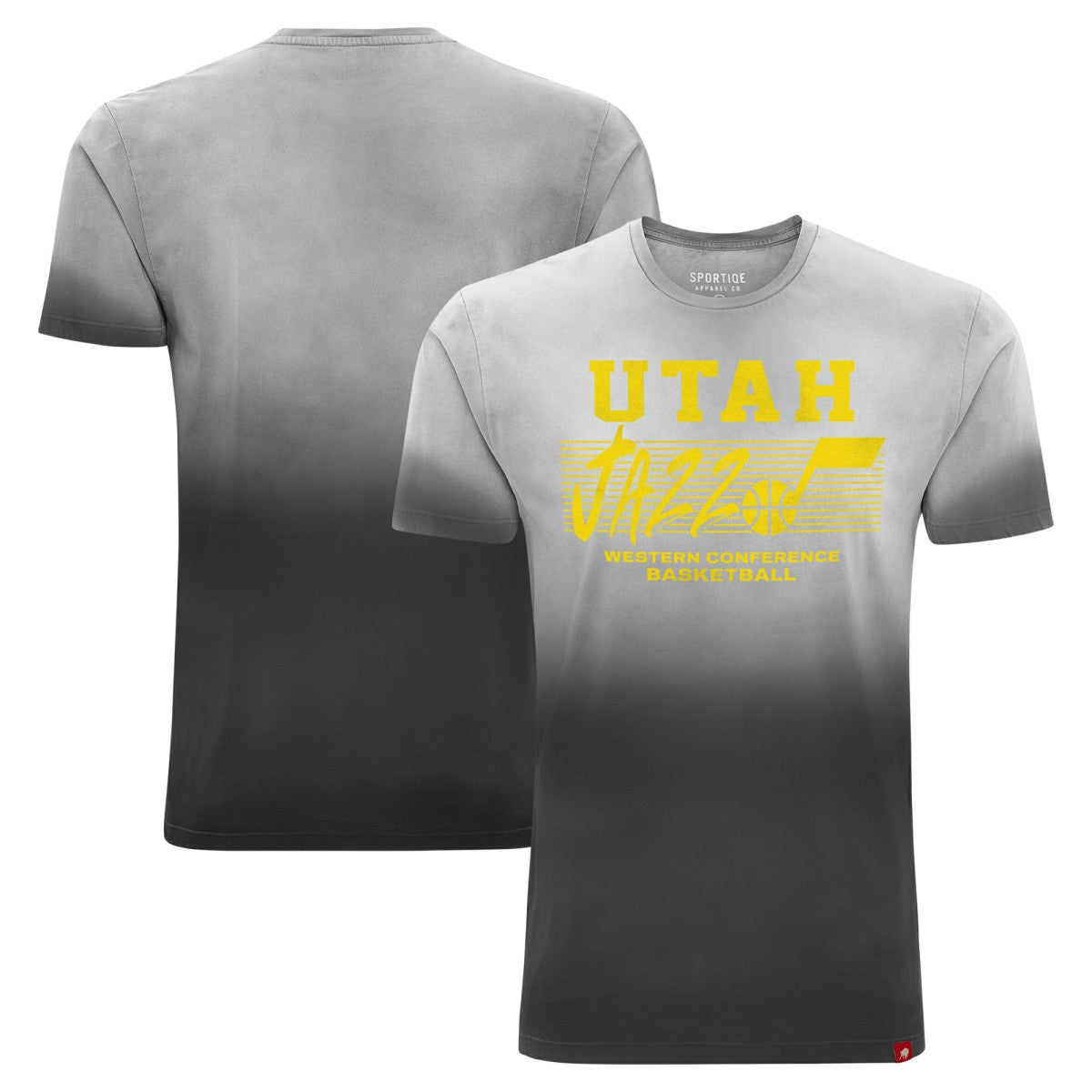 Utah Jazz Sportiqe Unisex Bingham Sun-Fade T-Shirt Black