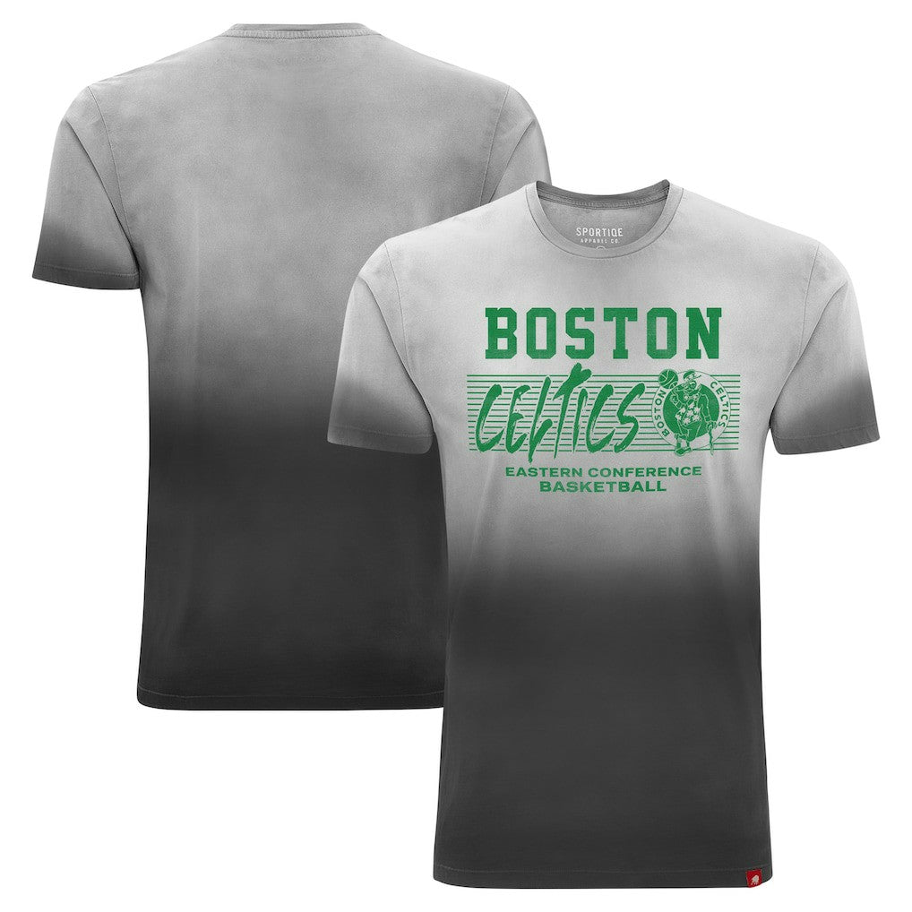 Boston Celtics Sportiqe Unisex Bingham Sun-Fade T-Shirt Black