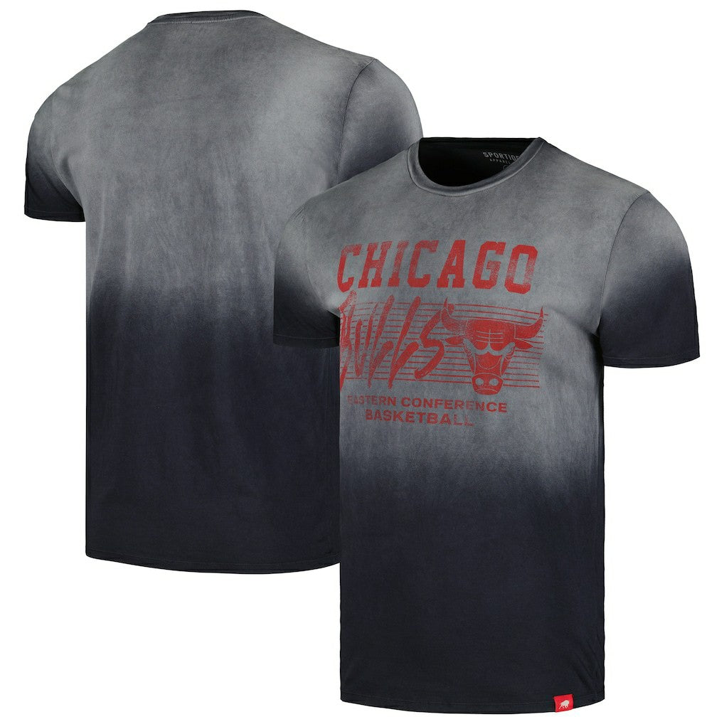 Chicago Bulls Sportiqe Unisex Bingham Sun-Fade T-Shirt Black