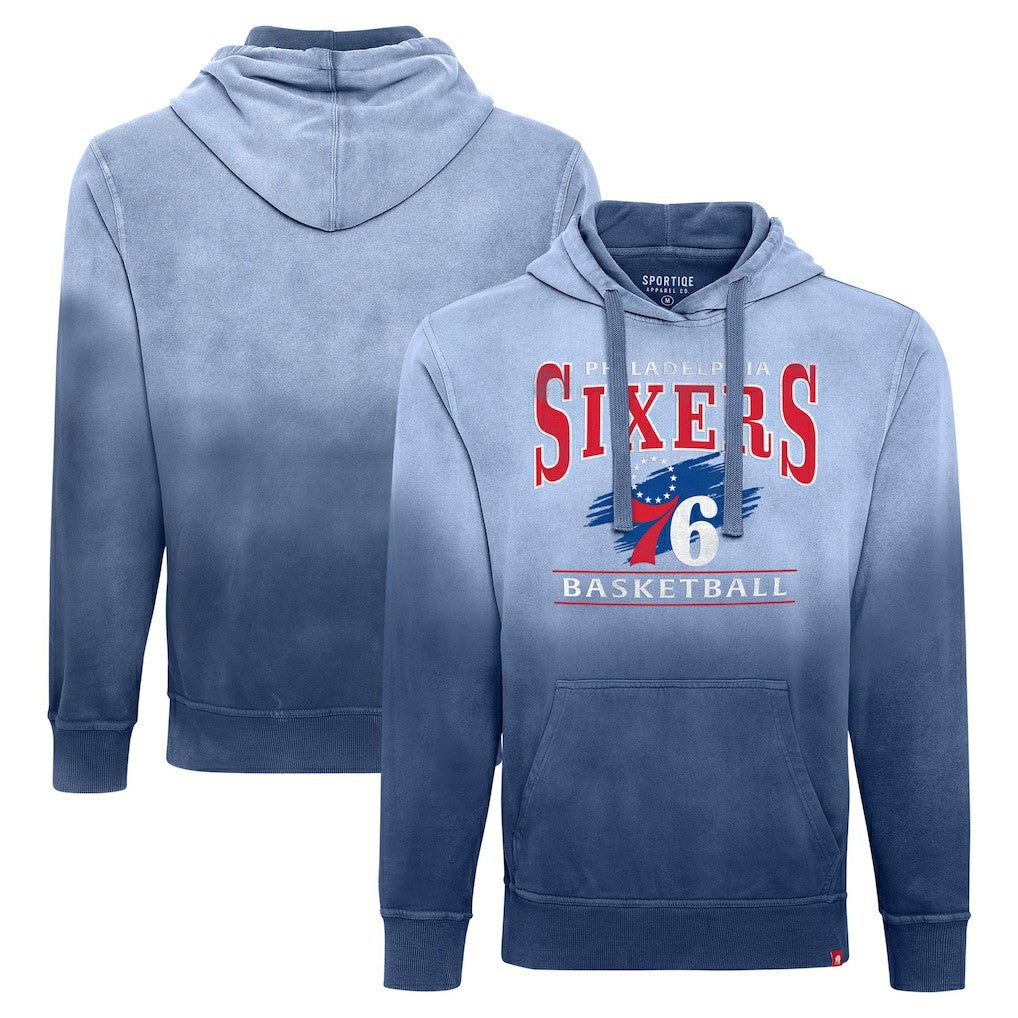 Philadelphia 76ers Sportiqe Unisex Blake Sun-Fade Pullover Hoodie Royal