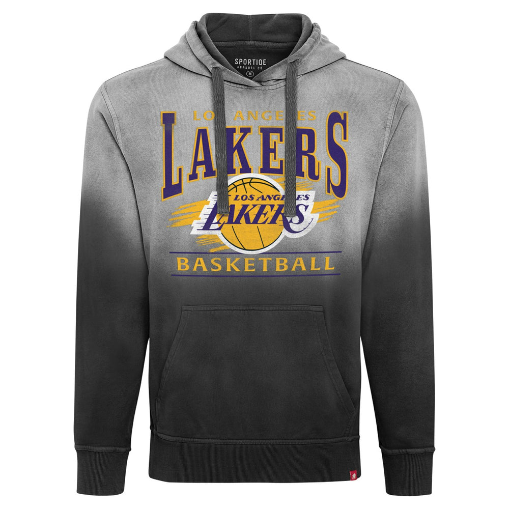 Los Angeles Lakers Sportiqe Unisex Blake Sun-Fade Pullover Hoodie Black