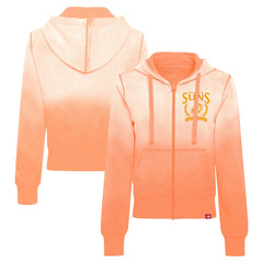 Phoenix Suns Sportiqe Women's Carli Sun Fade Full-Zip Hoodie Orange