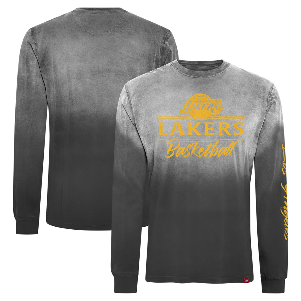 Los Angeles Lakers Sportiqe Unisex Mohave Sun-Dipped Long Sleeve T-Shirt Black