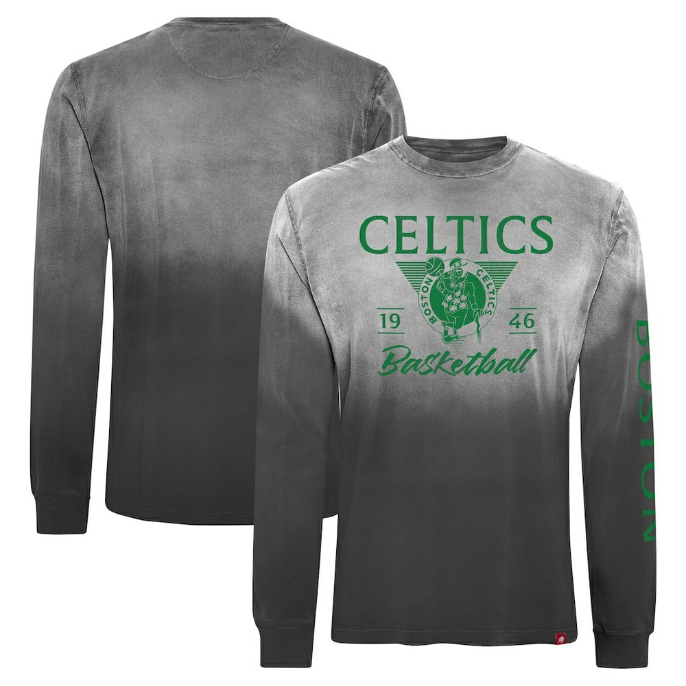 Boston Celtics Sportiqe Unisex Mohave Sun-Dipped Long Sleeve T-Shirt Black