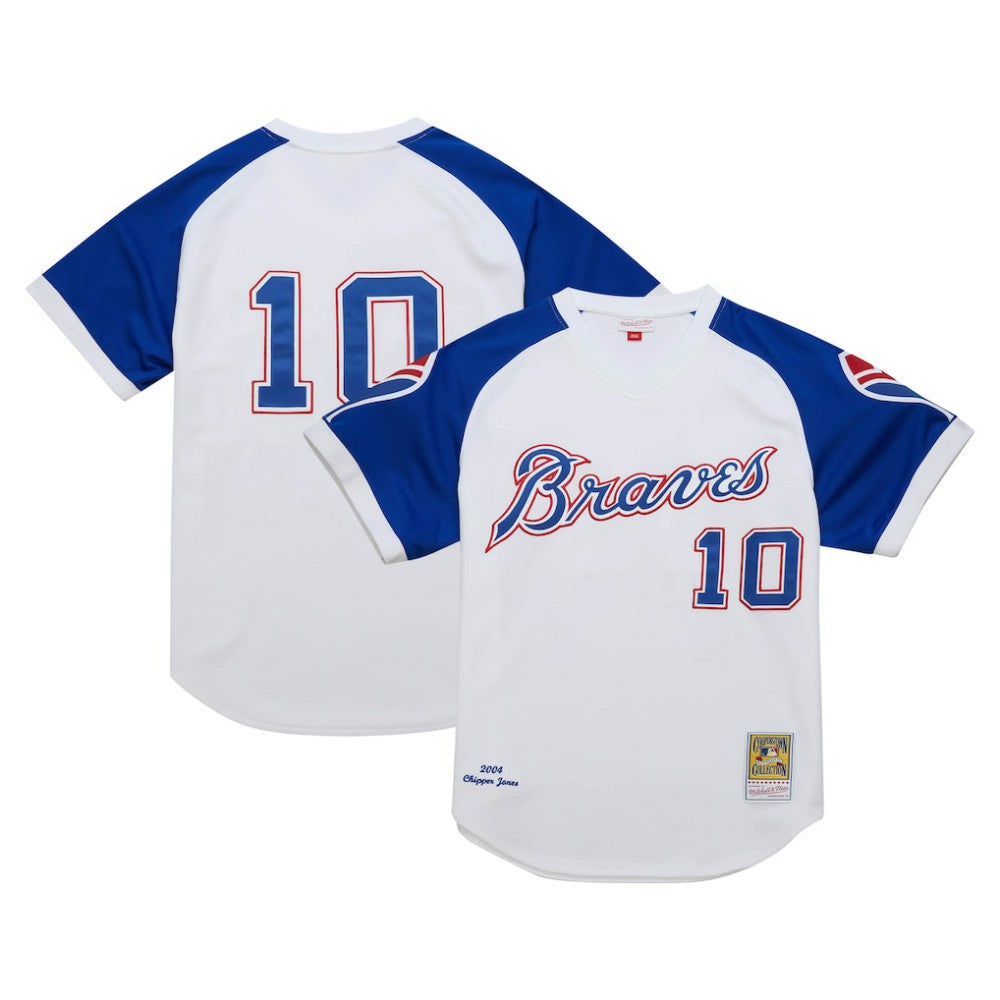Chipper Jones Atlanta Braves Mitchell & Ness 2004 Cooperstown Collection Authentic Throwback Jersey Sale