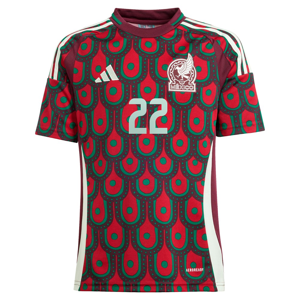 Adidas - Hirving Lozano Mexico National Team Youth 2024 Home Replica Player Jersey - Green