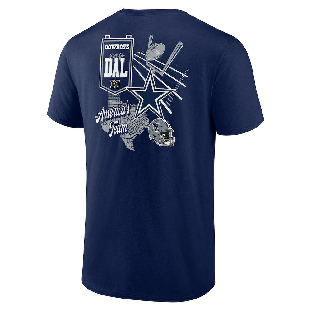 Dallas Cowboys Split Zone T-Shirt - Navy - NFL