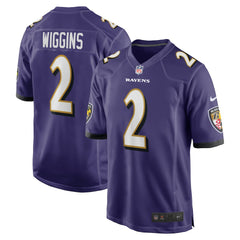 Nate Wiggins Baltimore Ravens Player Game Jersey - Purple - Nike