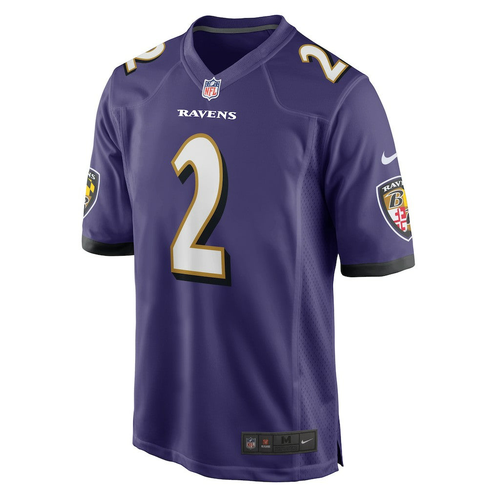 Nate Wiggins Baltimore Ravens Player Game Jersey - Purple - Nike