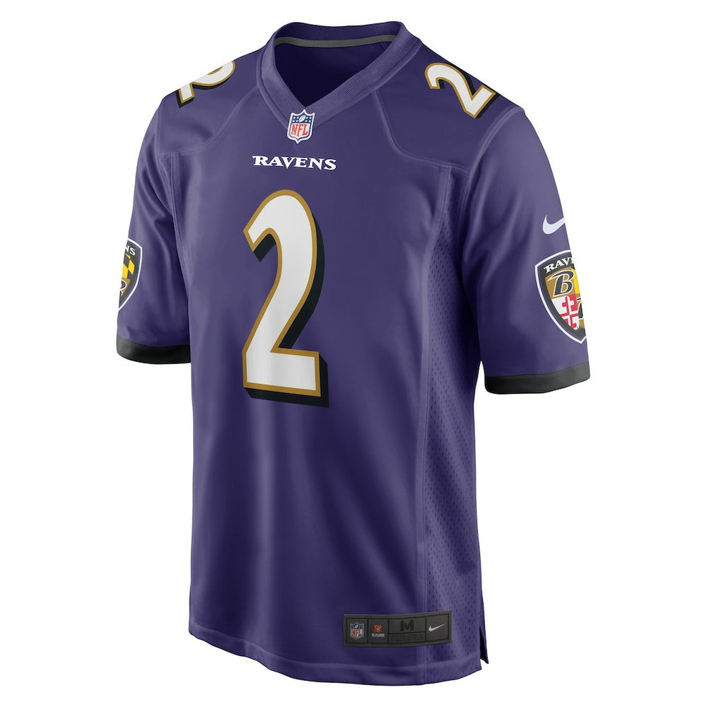 Nate Wiggins Baltimore Ravens Player Game Jersey - Purple - Nike