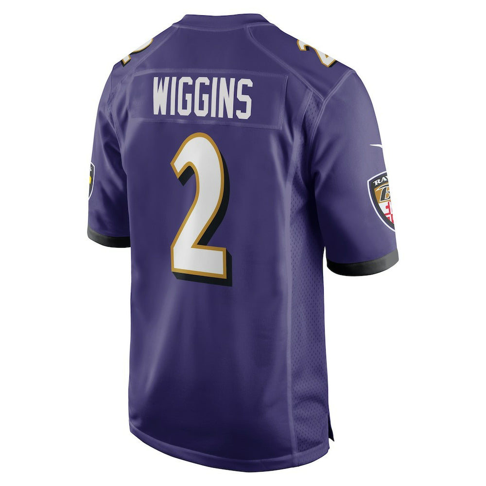 Nate Wiggins Baltimore Ravens Player Game Jersey - Purple - Nike