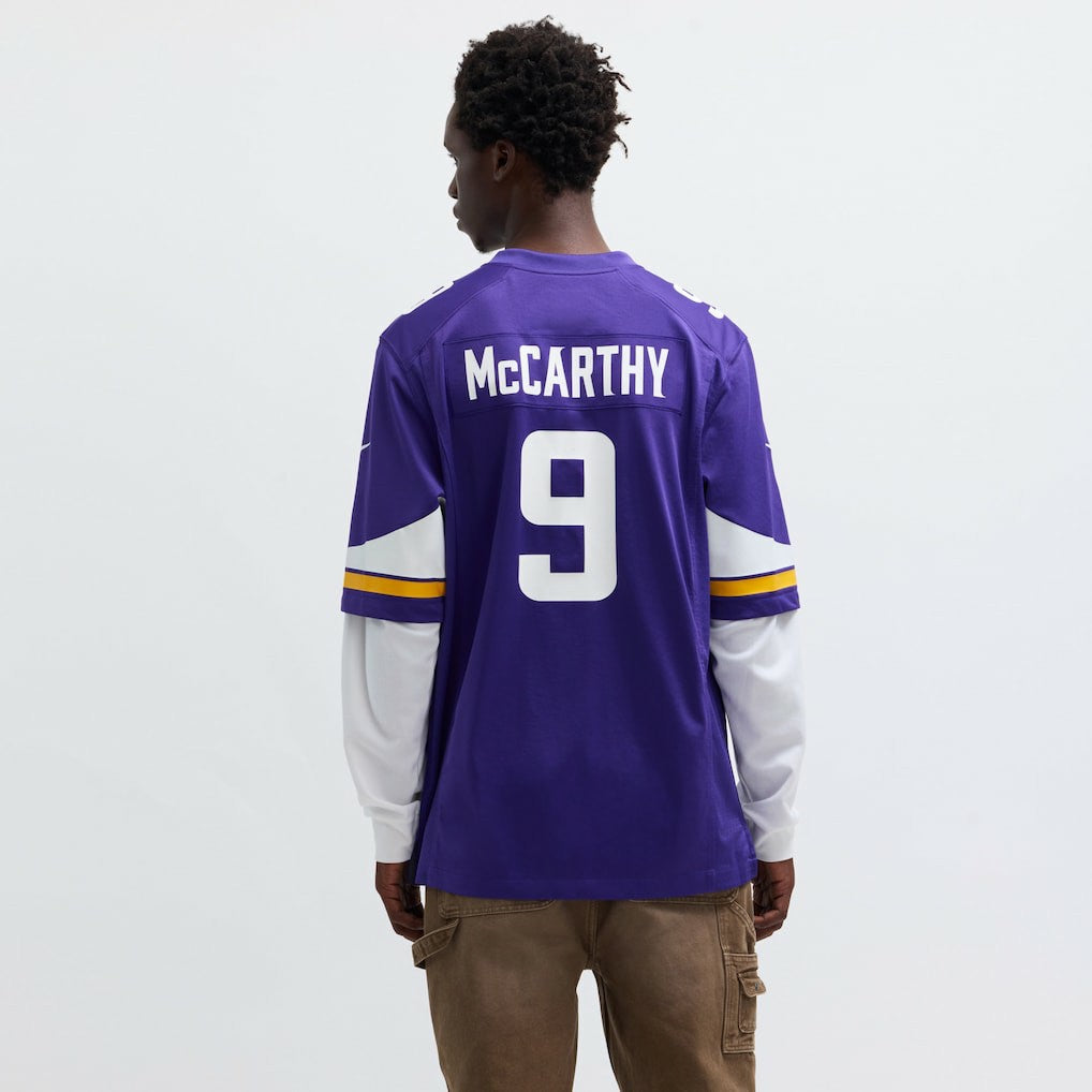J.J. McCarthy Minnesota Vikings Player Game Jersey - Purple - Nike