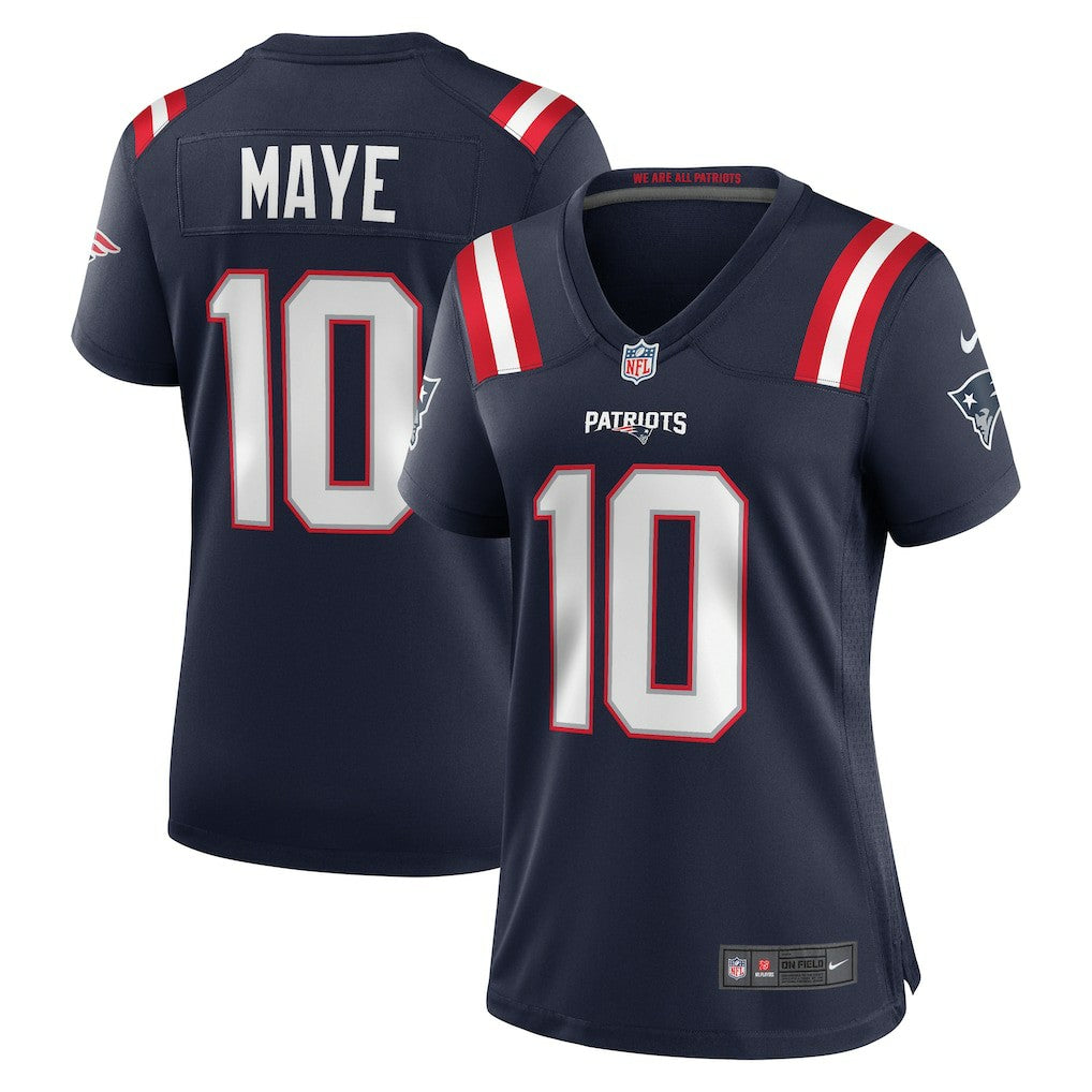 Drake Maye New England Patriots Women's Player Game Jersey - Navy - Nike