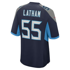 JC Latham Tennessee Titans Player Game Jersey - Navy - Nike