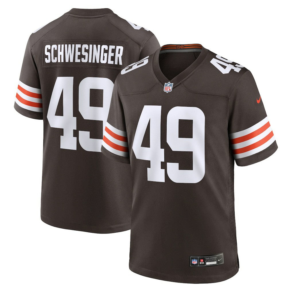 Carson Schwesinger Cleveland Browns 2025 NFL Draft Game Jersey - Brown - Nike
