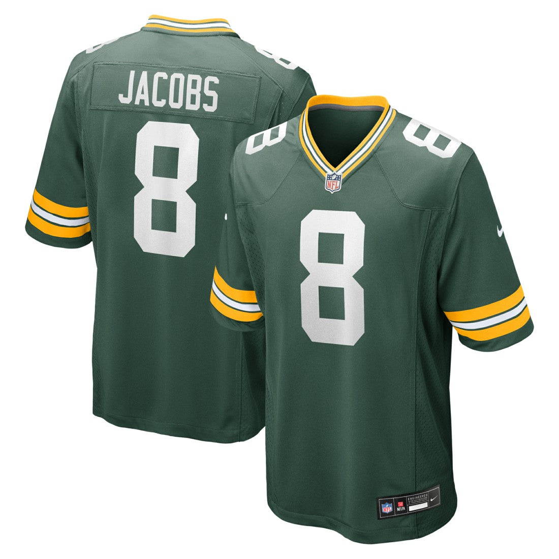 Josh Jacobs Green Bay Packers Team Game Jersey - Green - Nike