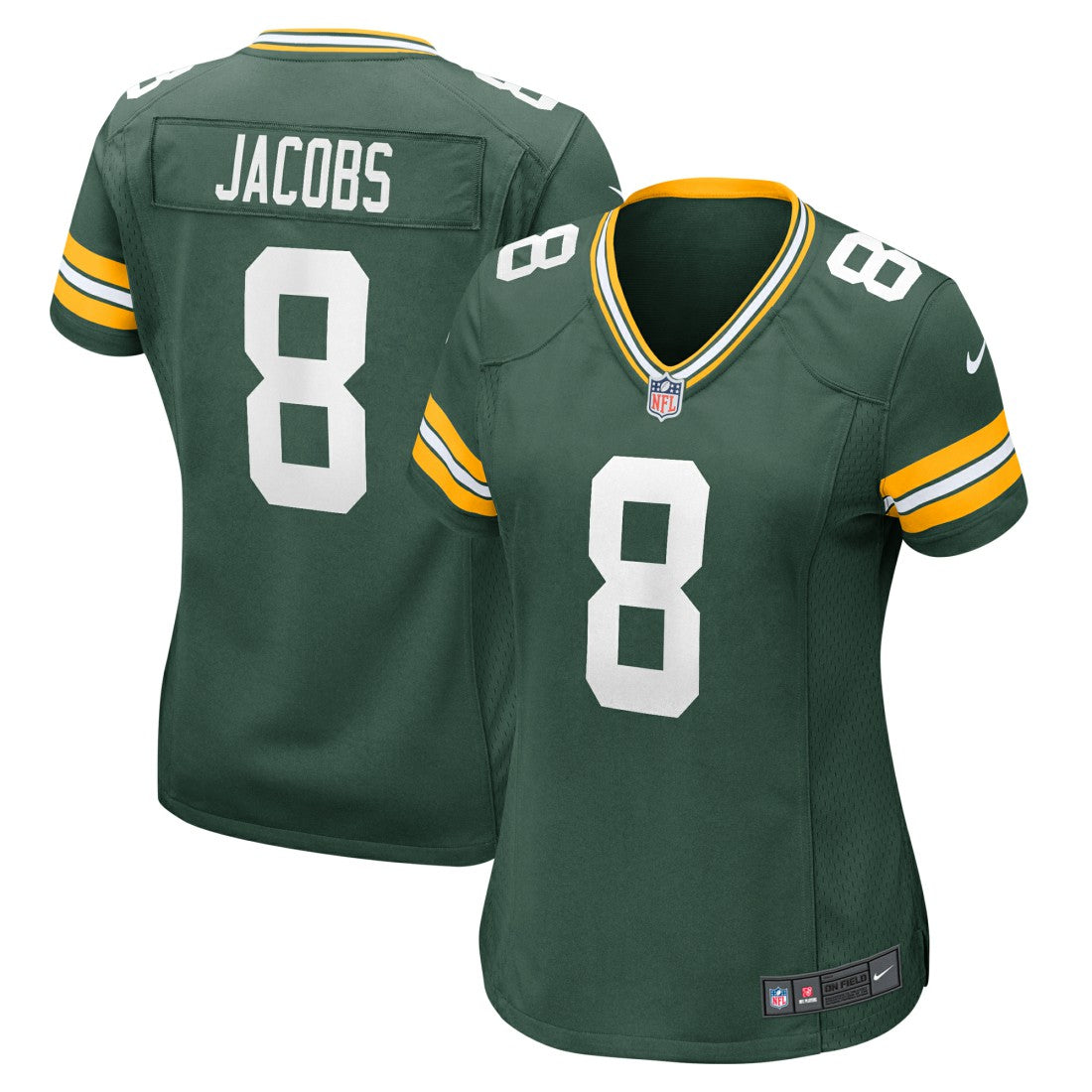 Josh Jacobs Green Bay Packers Women's Team Game Jersey - Green - Nike